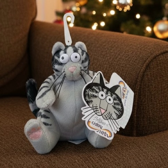 Kliban Cat Plush Baby Authentic Collectible Toy Christmas Ornament byCrazy Shirt - Picture 2 of 7